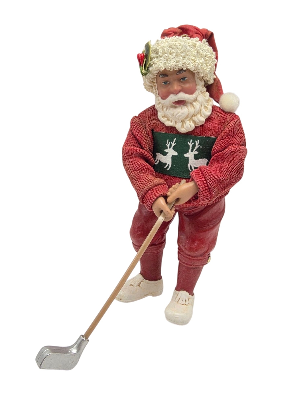 Vintage 2001 Clothtique Possible Dreams "Playing Through" 15066 Santa Claus 6.5"